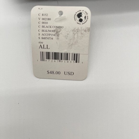 FREE PEOPLE Chalet Fairisle Pom Beanie Black Combo $48 Retail NWT - Picture 2 of 3